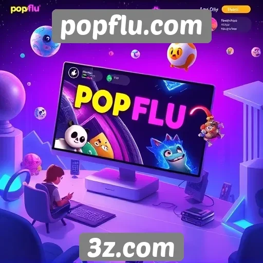 Tendências de design no site de jogos popflu.com